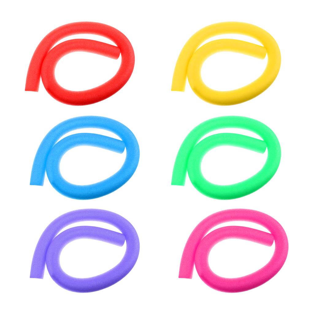 6 Pieces Flexible Swimming Pool Noodle Hollow Foam Kids Adult Float Swim Aid