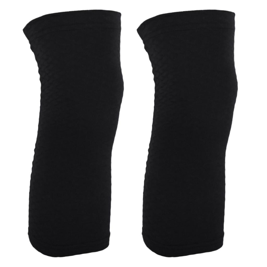 2xKnee Brace Support Breathable Compression Protector Knee Sleeve Black M