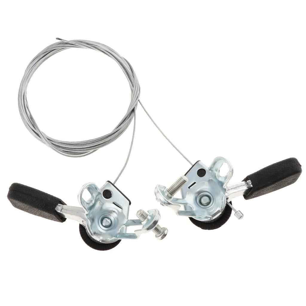 1 Pair 3x6/7 Speed MTB Bike Thumb Gear Shifter Top Mount Shifters with Inner Cable