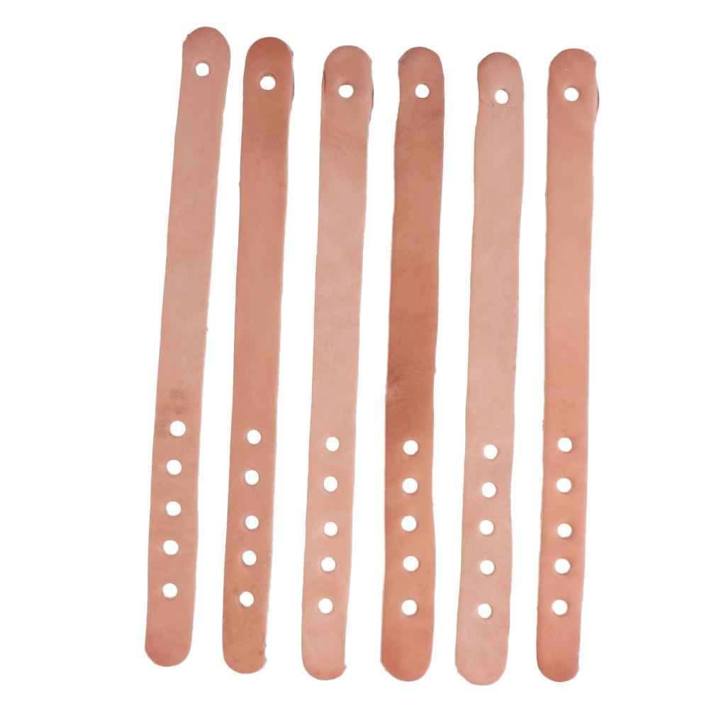 Pack of 6 Pool Eight Ball Table Pocket Rail Leather Belt Billiards Accessories