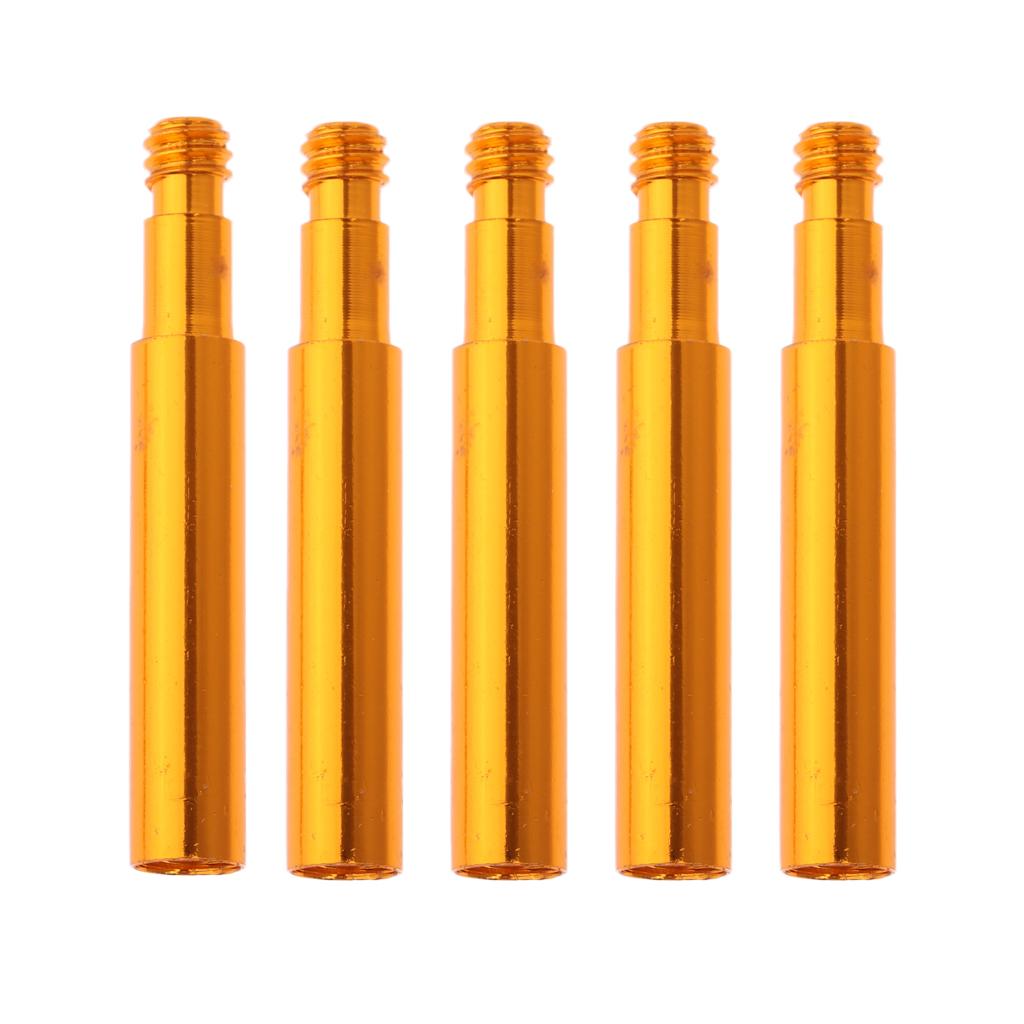 3x5 Pieces Presta Valve Extender for Fixed Gear Bike/Road Bike Gold 40mm