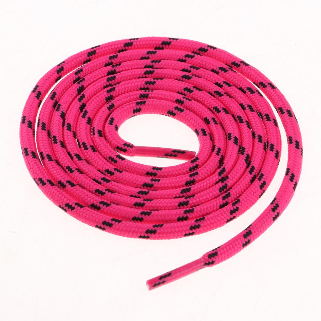 4x1 Pair Sports Climbing Shoelaces Colored Oval Athletic Shoe Lace Rose Red