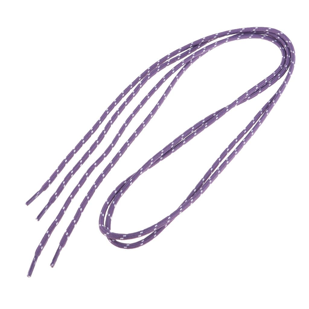 3x1 Pair Sports Climbing Shoelaces Colored Oval Athletic Shoe Lace Purple