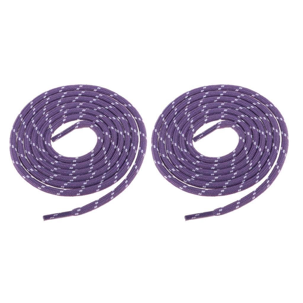 2x1 Pair Sports Climbing Shoelaces Colored Oval Athletic Shoe Lace Purple