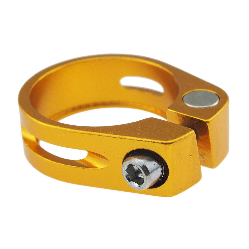 2x31.8mm SeatPost Clamp Tube Clip Quick Release Mountain Road Bike Part Golden