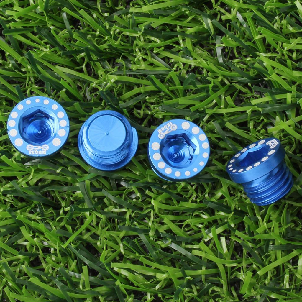 2x4 Pieces Aluminum Alloy Bicycle Screw Bolt for V Brake Hole M10*1.25 Blue