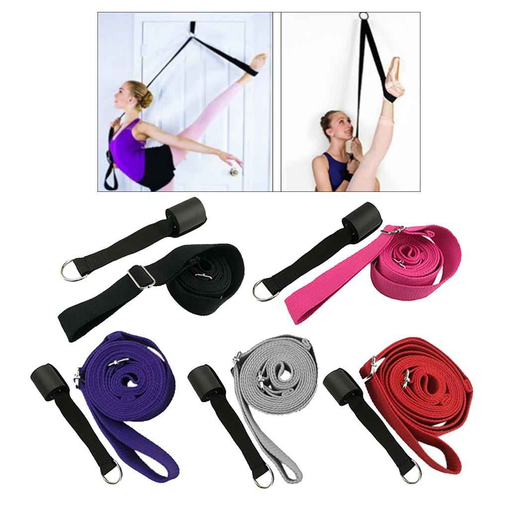 Ballet Door Stretch Band Leg Foot Stretching Strap Dance Stretcher Black