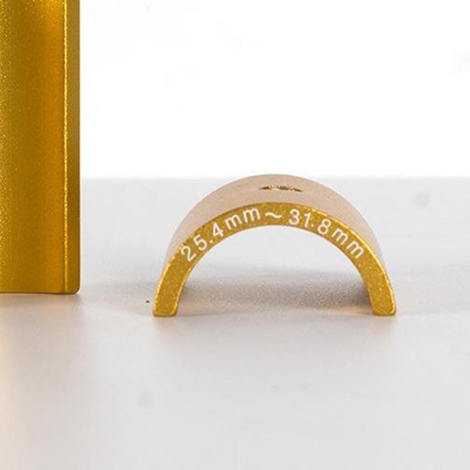 4xBike Stem 25.4 to 31.8mm Shim Handlebar Adapter Spacer - 1 Pair Golden