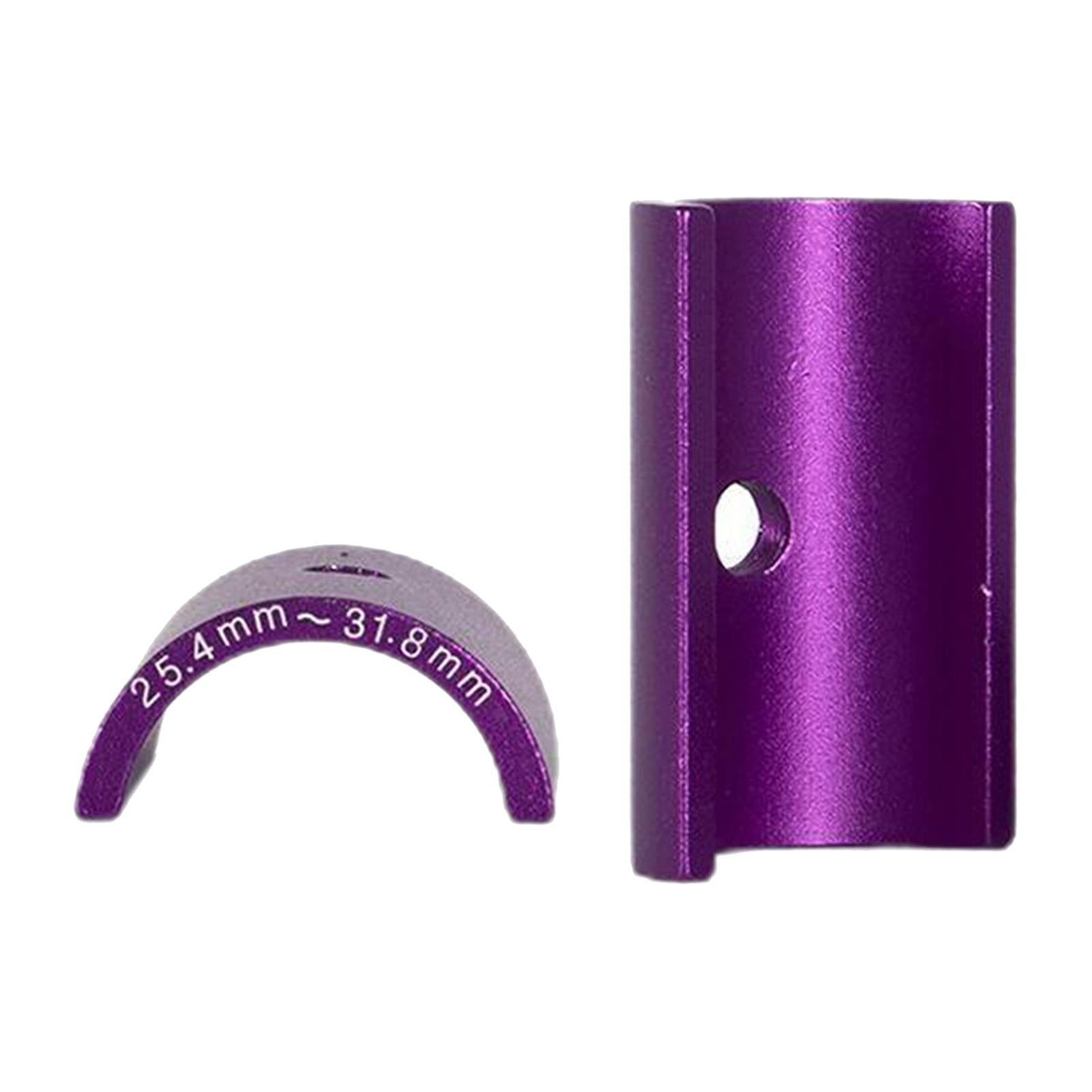 4xBike Stem 25.4 to 31.8mm Shim Handlebar Adapter Spacer - 1 Pair Purple