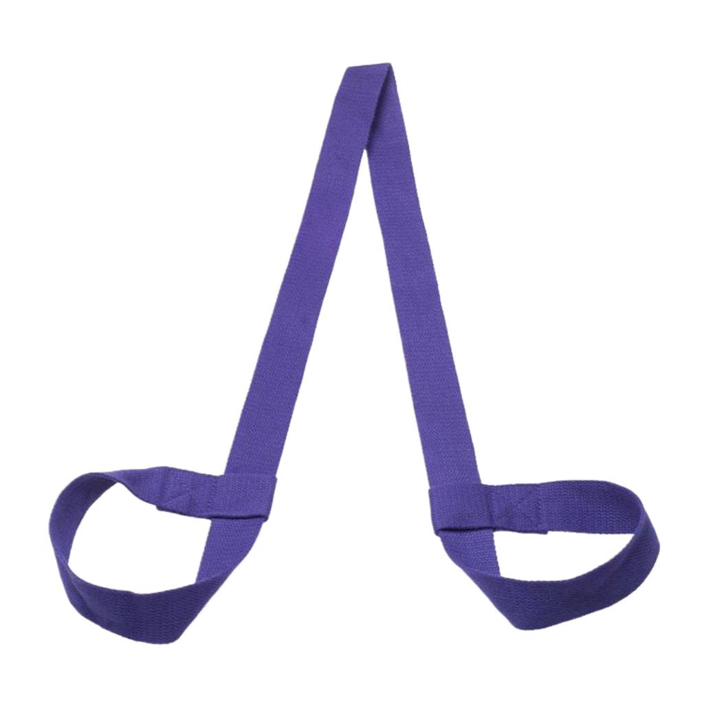 6xCotton Yoga Mat Strap Pilates Mat Carrier Fitness Stretchy Loop Purple
