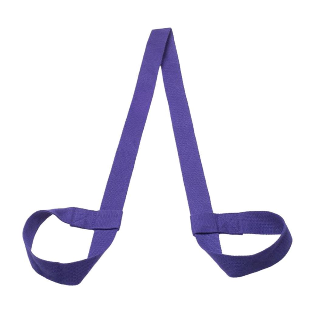 6xCotton Yoga Mat Strap Pilates Mat Carrier Fitness Stretchy Loop Purple