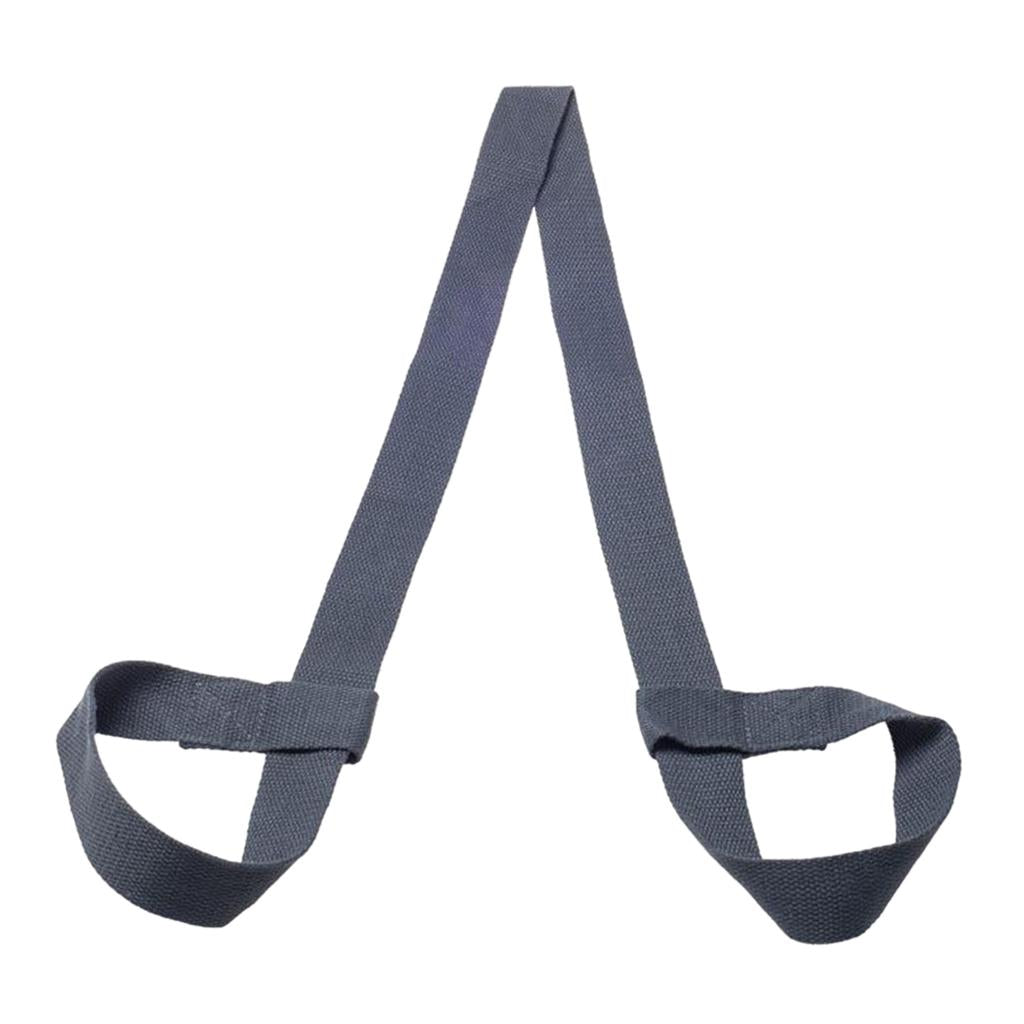 4xCotton Yoga Mat Strap Pilates Mat Carrier Fitness Stretchy Loop Dark Grey