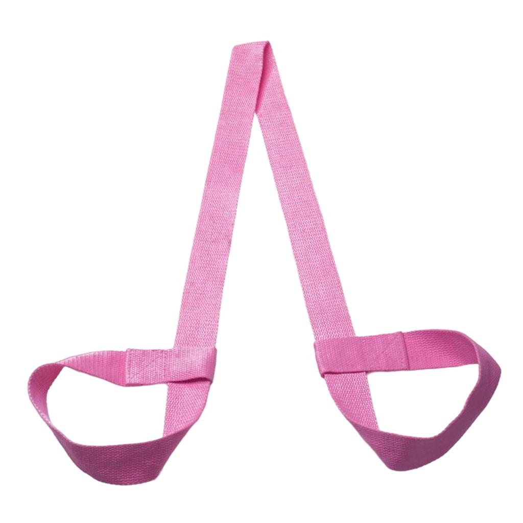 2xCotton Yoga Mat Strap Pilates Mat Carrier Fitness Stretchy Loop Pink