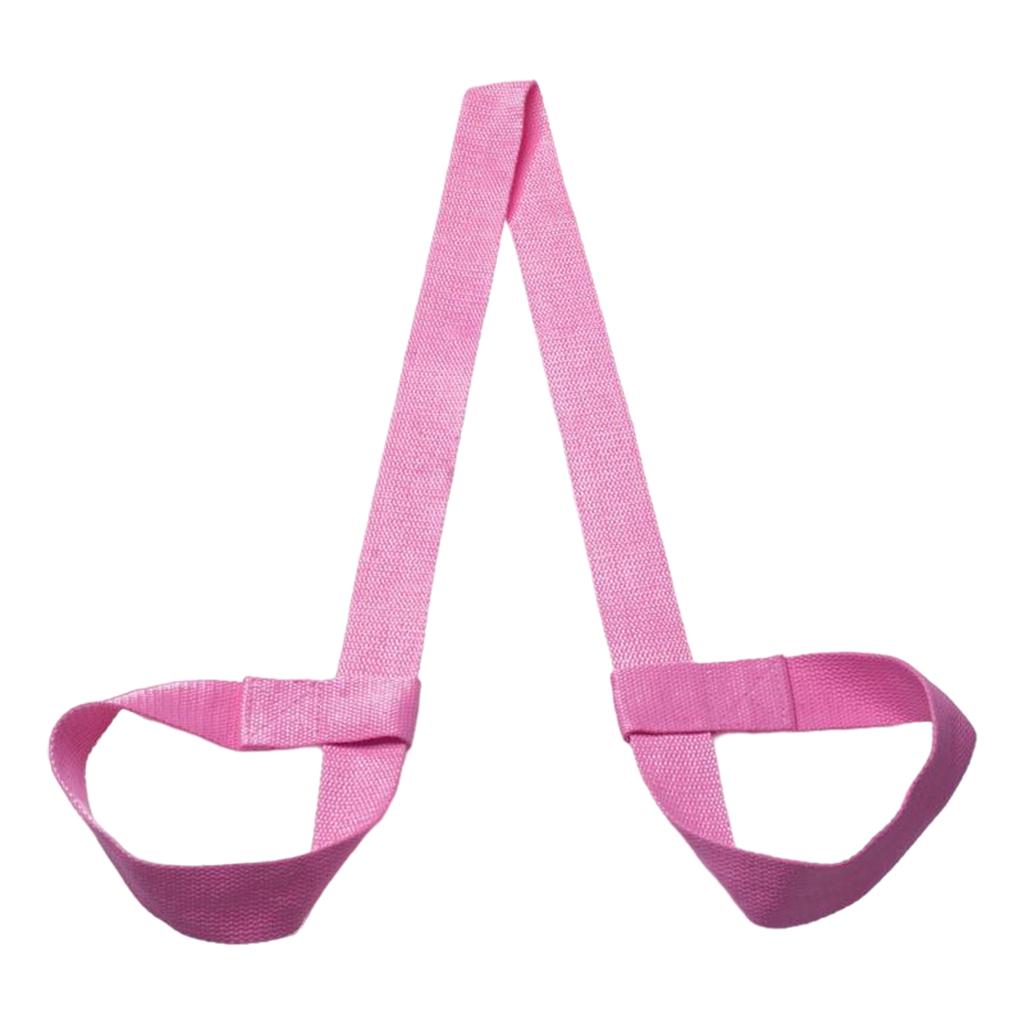 2xCotton Yoga Mat Strap Pilates Mat Carrier Fitness Stretchy Loop Pink