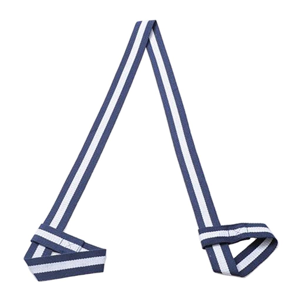 4xCotton Yoga Mat Strap Pilates Mat Carrier Fitness Stretchy Loop Blue White