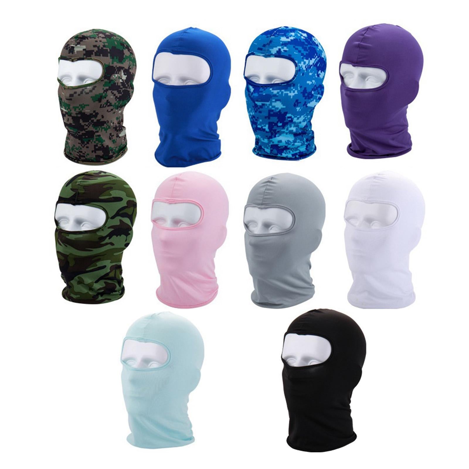 2xFace Mask Sun Shield Hood Neck Gaiter Balaclava Bandana White