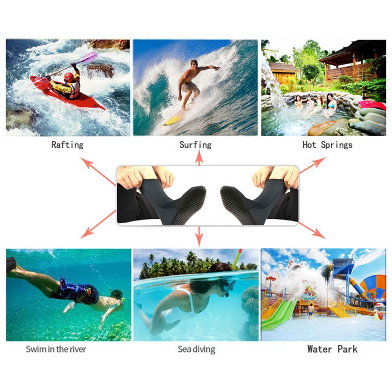 Neoprene Diving Scuba Boots 3mm Surfing Snorkeling Socks Black XS