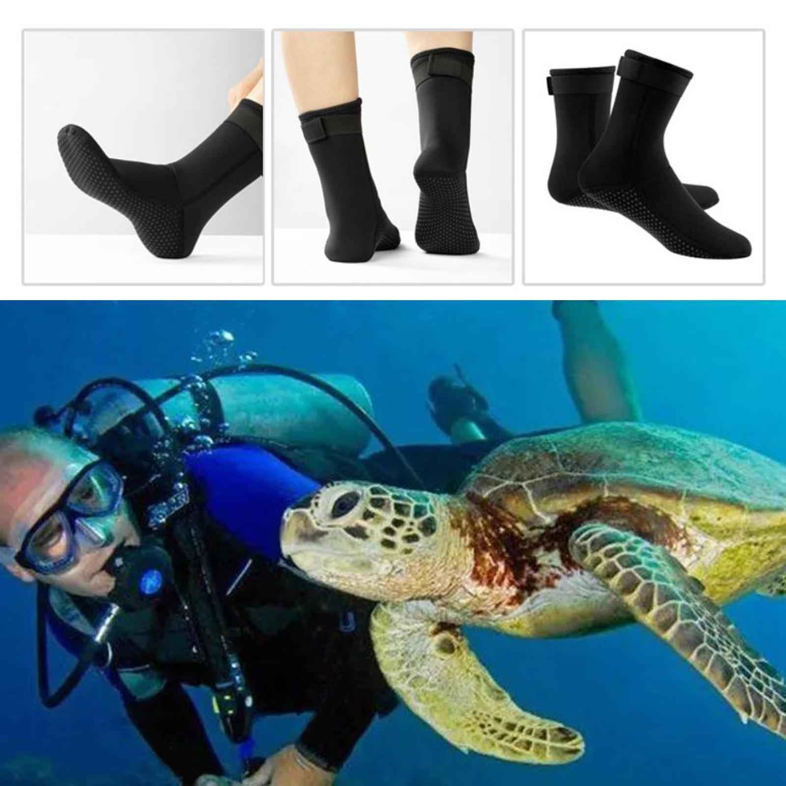 Neoprene Diving Scuba Boots 3mm Surfing Snorkeling Socks Black XS
