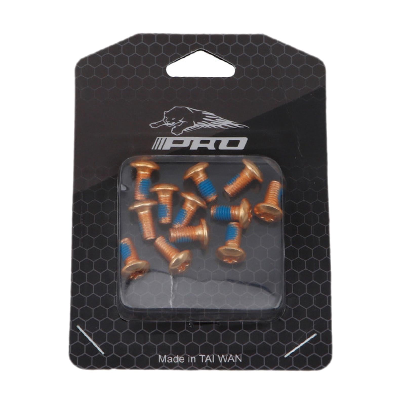 3x12x Bicycle Disc Brake Bolts T25 M5x11.5mm Road Bike Fixing Screws Gold