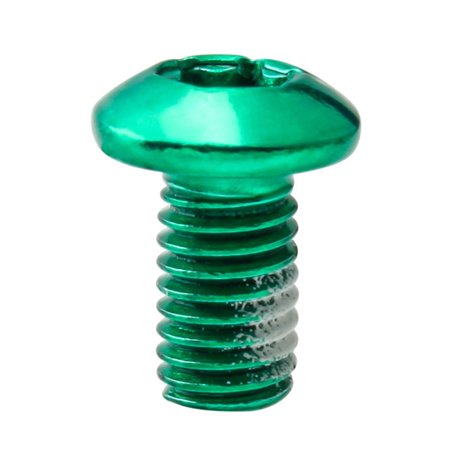 2x12x Bike Disc Brake Rotor Bolt M5x9mm T25 Screw Water Cage Mount Bolt Green