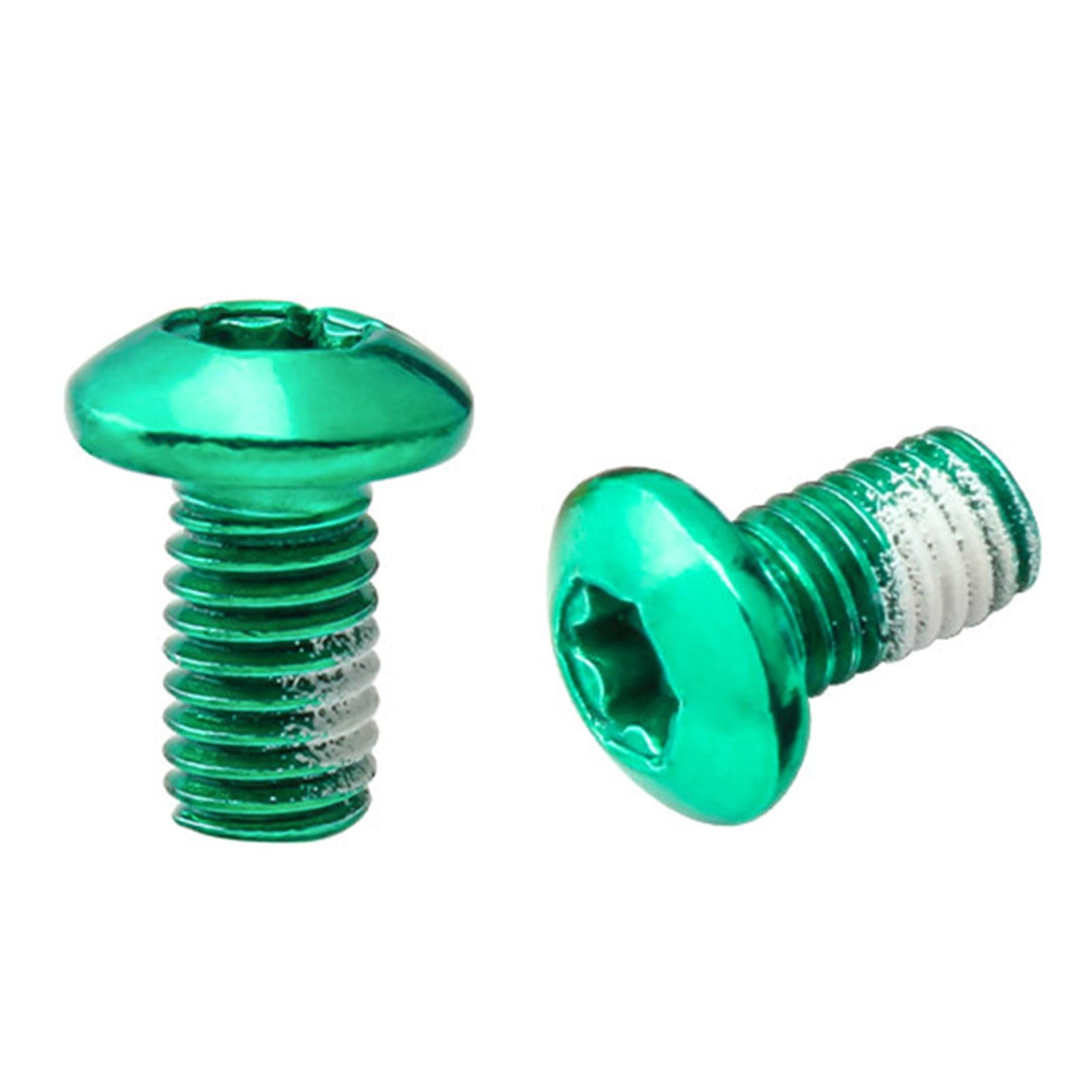 3x12x Bike Disc Brake Rotor Bolt M5x9mm T25 Screw Water Cage Mount Bolt Green