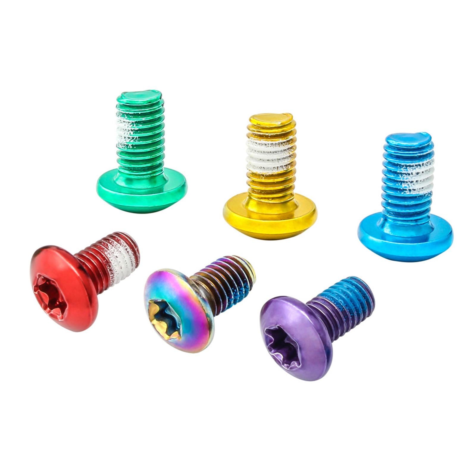 4x12x Bike Disc Brake Rotor Bolt M5x9mm T25 Screw Water Cage Mount Bolt Mixed Color