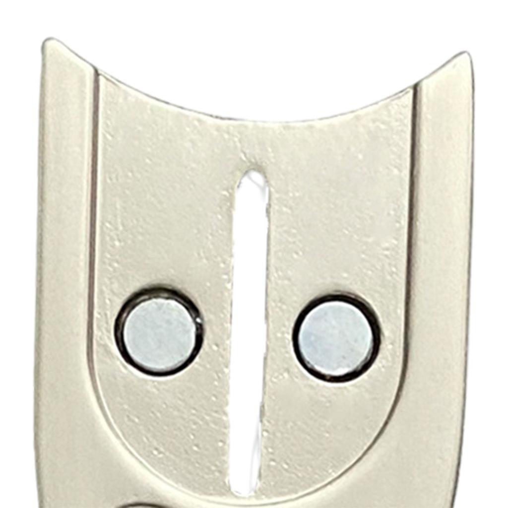 2xGolf Divot Tool Ball Marker Bottle Opener Green Repair Fork Silver