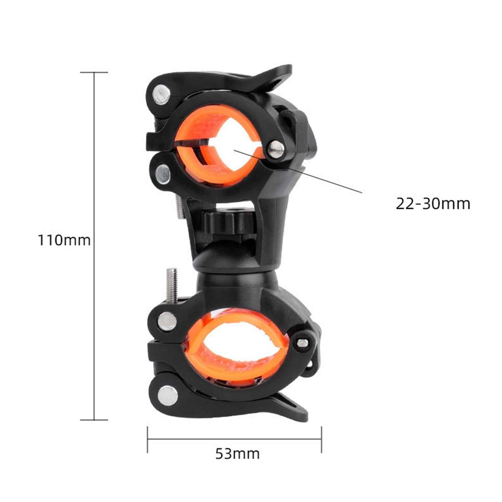 360 Rotation Bicycle Mount Road Bike Headlight Flash Light Holder 22-30mm Black Blue