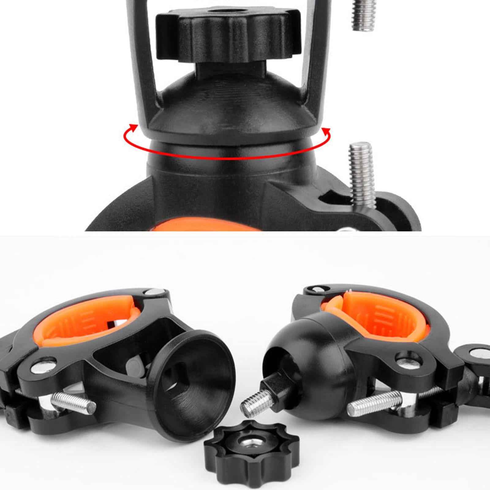 360 Rotation Bicycle Mount Road Bike Headlight Flash Light Holder 22-30mm Black Blue