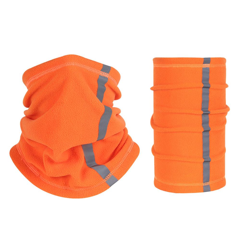 2xFace Mask Neck Gaiter Breathable Windproof Fishing Scarf Orange