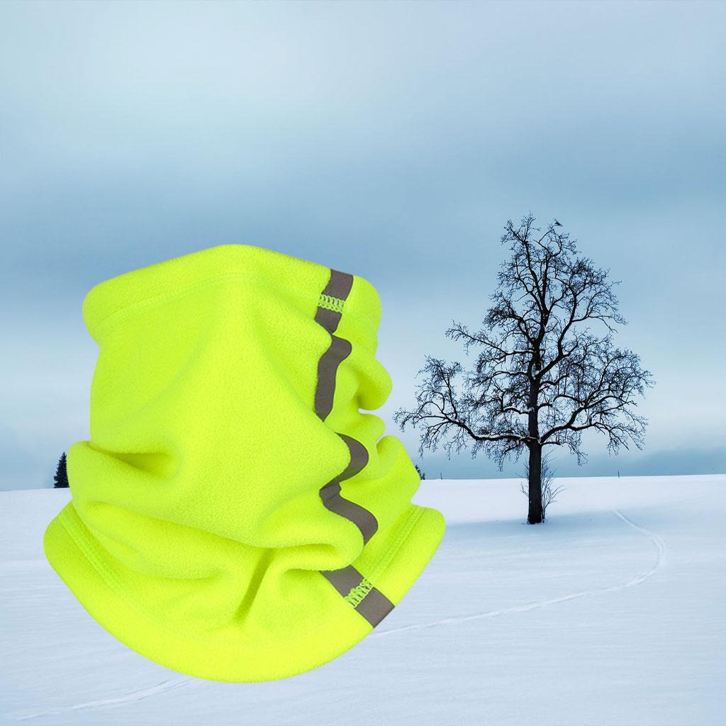 2xFace Mask Neck Gaiter Breathable Windproof Fishing Scarf Fluorescent Green