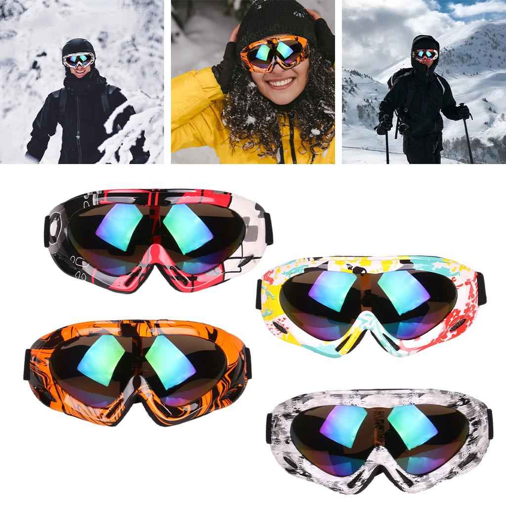 Anti-fog Skiing Snowboard Goggles Ski Sunglasses Snow Glasses Yellow white