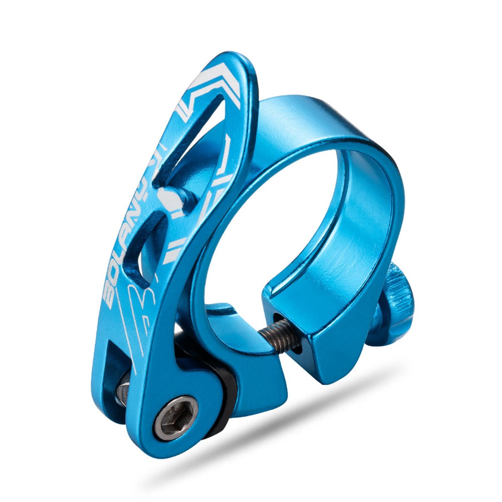 3xBicycle Seatpost Clamp Aluminum for Mountain Bike Cycling Parts 34.9mm Blue