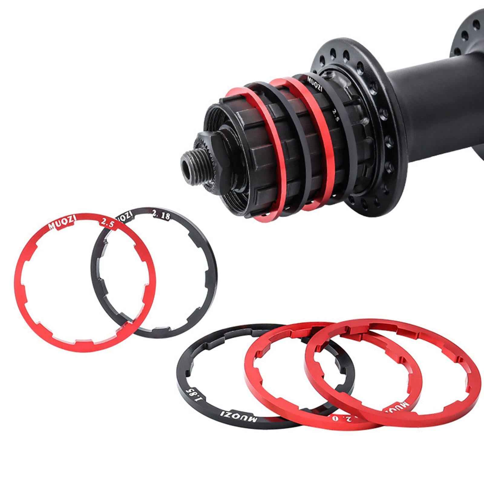 Bicycle Cassette Flywheel Washer Hub Spacer Bike Grooved Gasket 1mm Black