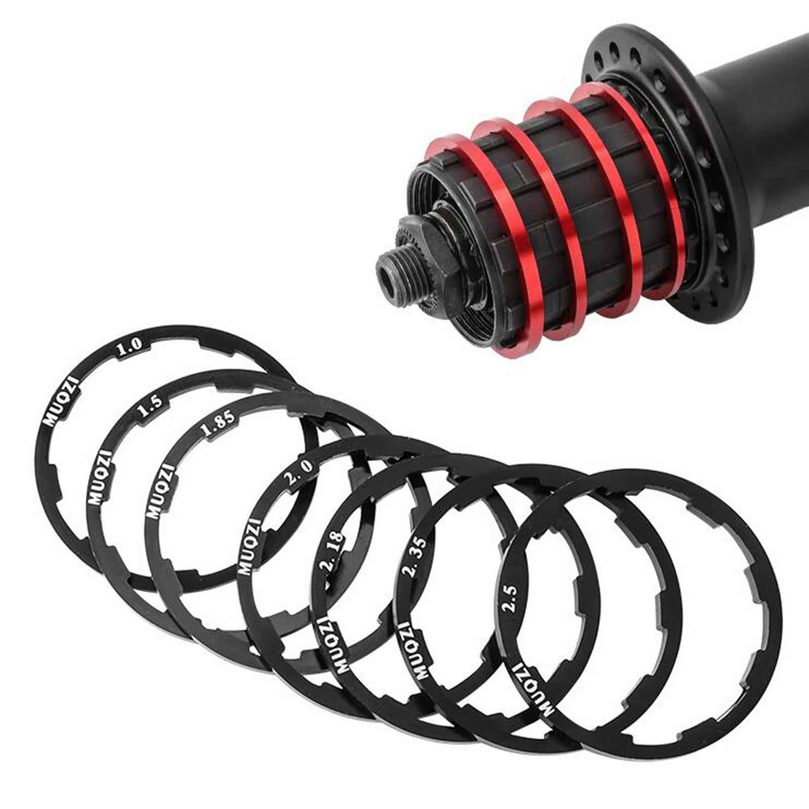 Bicycle Cassette Flywheel Washer Hub Spacer Bike Grooved Gasket 1mm Black