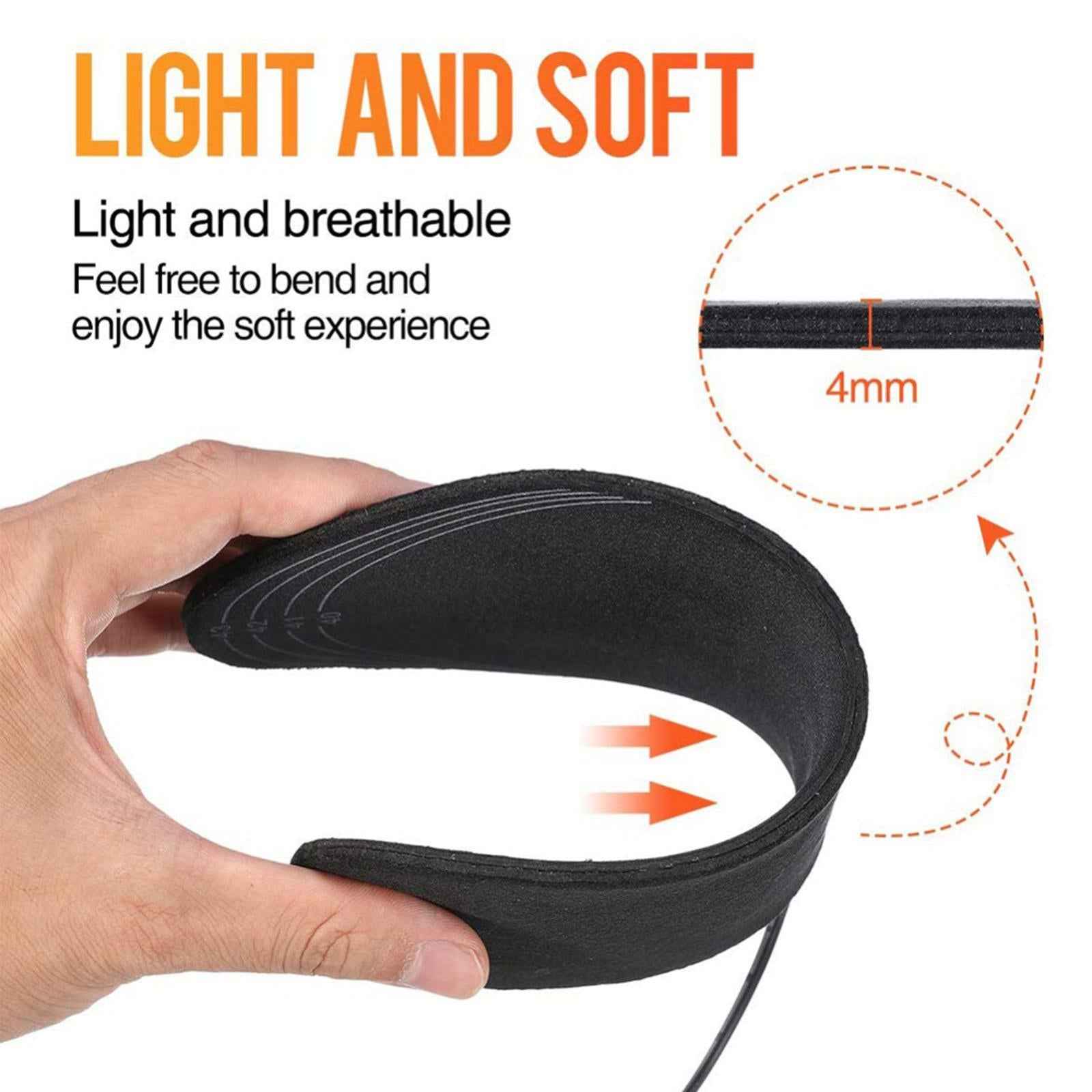 USB Electric Heated Shoe Insoles Heat Boots Warm Socks Winter Foot Warmers