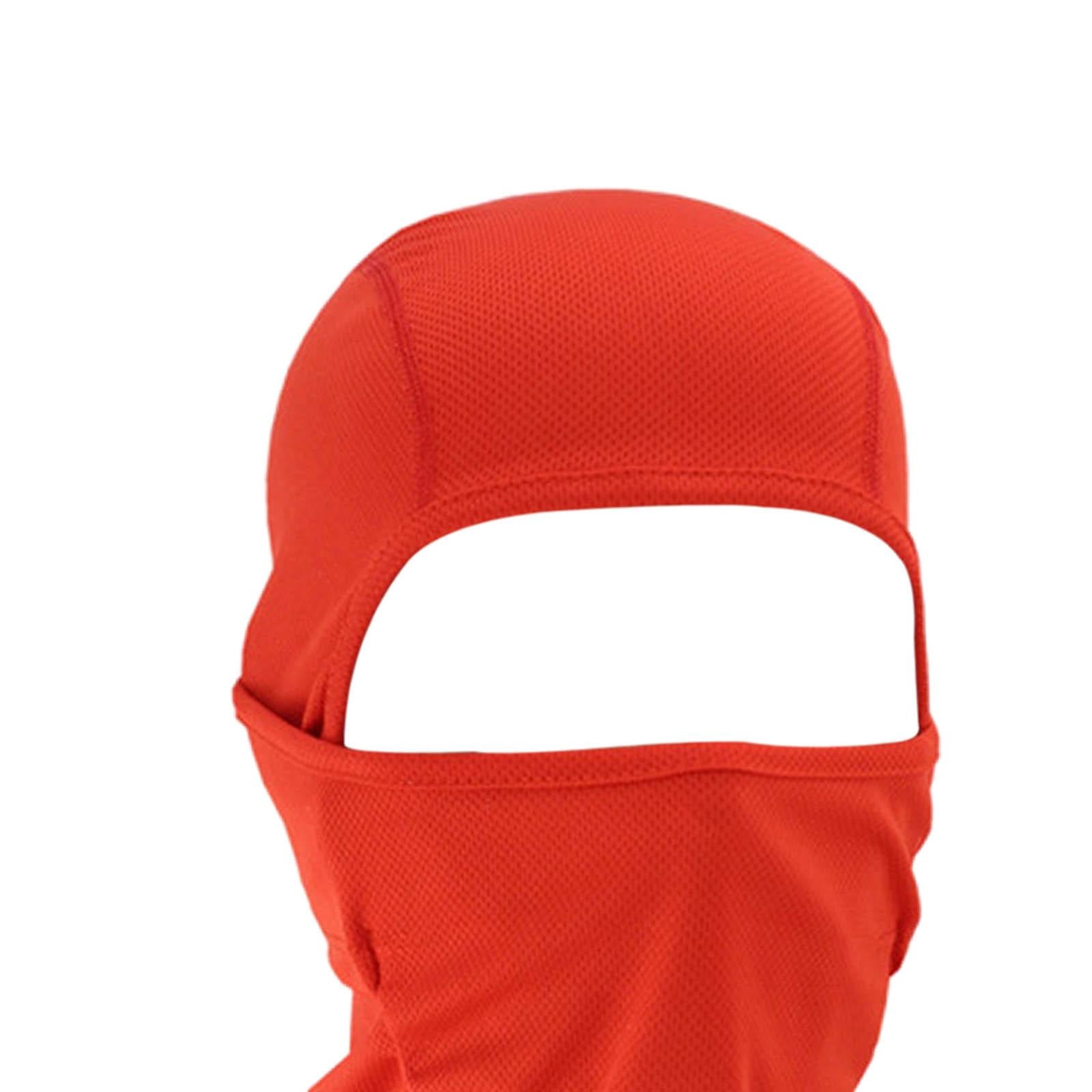 2xLightweight Full Face Mask Balaclava Head Cover Motorcycle Sports Red