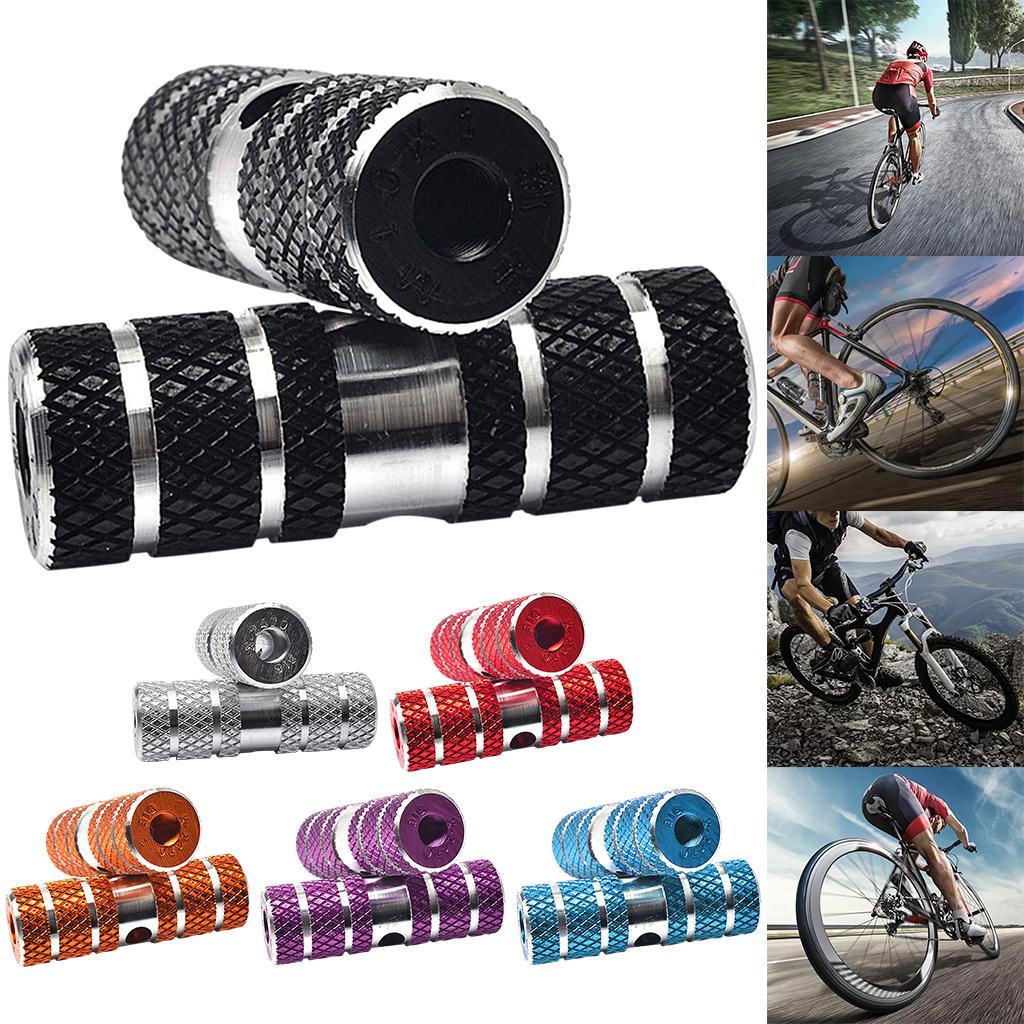 2Pcs Bike Non-slip Pegs for Front Rear Axle Foot Universal Bike Replacement Black