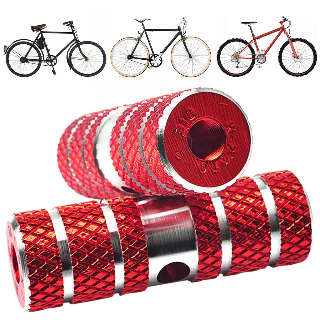 2Pcs Bike Non-slip Pegs for Front Rear Axle Foot Universal Bike Replacement Red