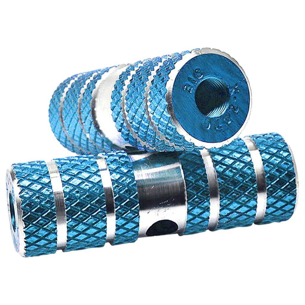 2Pcs Bike Non-slip Pegs for Front Rear Axle Foot Universal Bike Replacement Blue