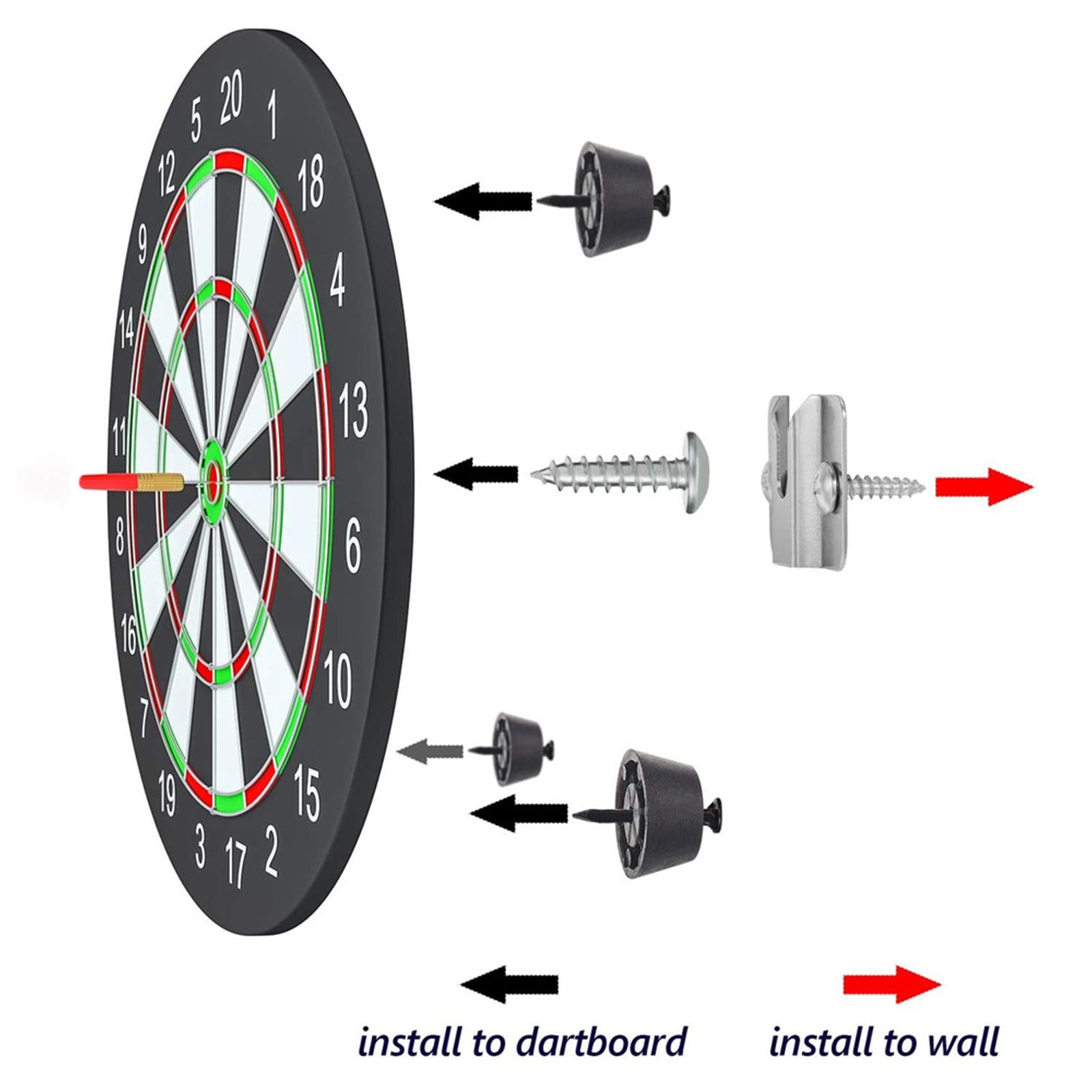 2xWall Mounting Bracket Portable Durable Dart Board Hanging Kit for Gym Home