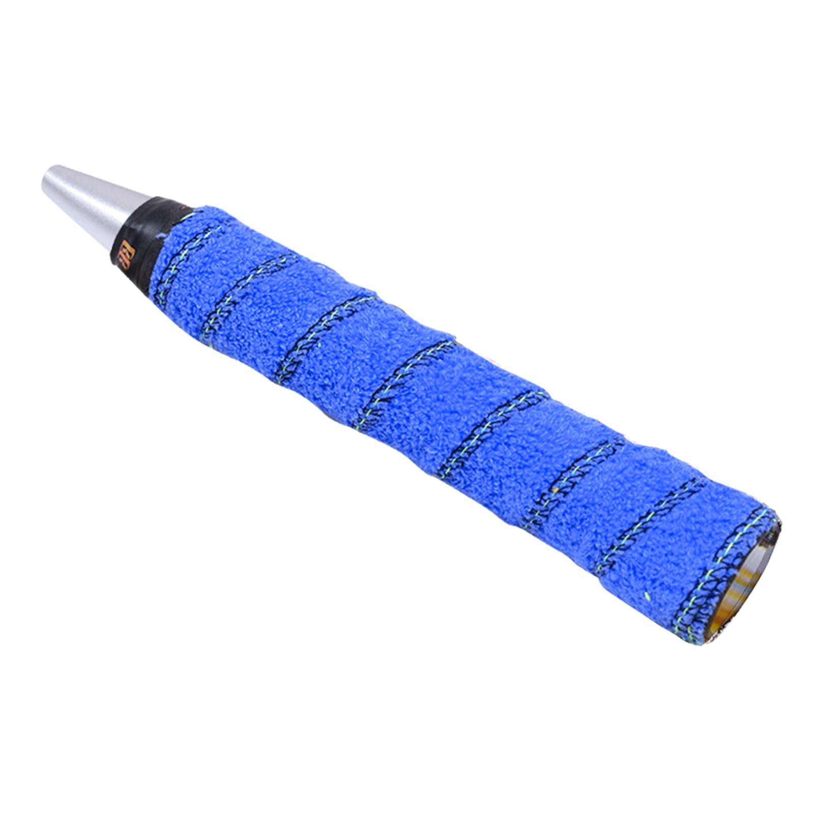 2xCotton Towel Tennis Badminton Racket Grip Wrap Tape Overgrip Non Slip Blue