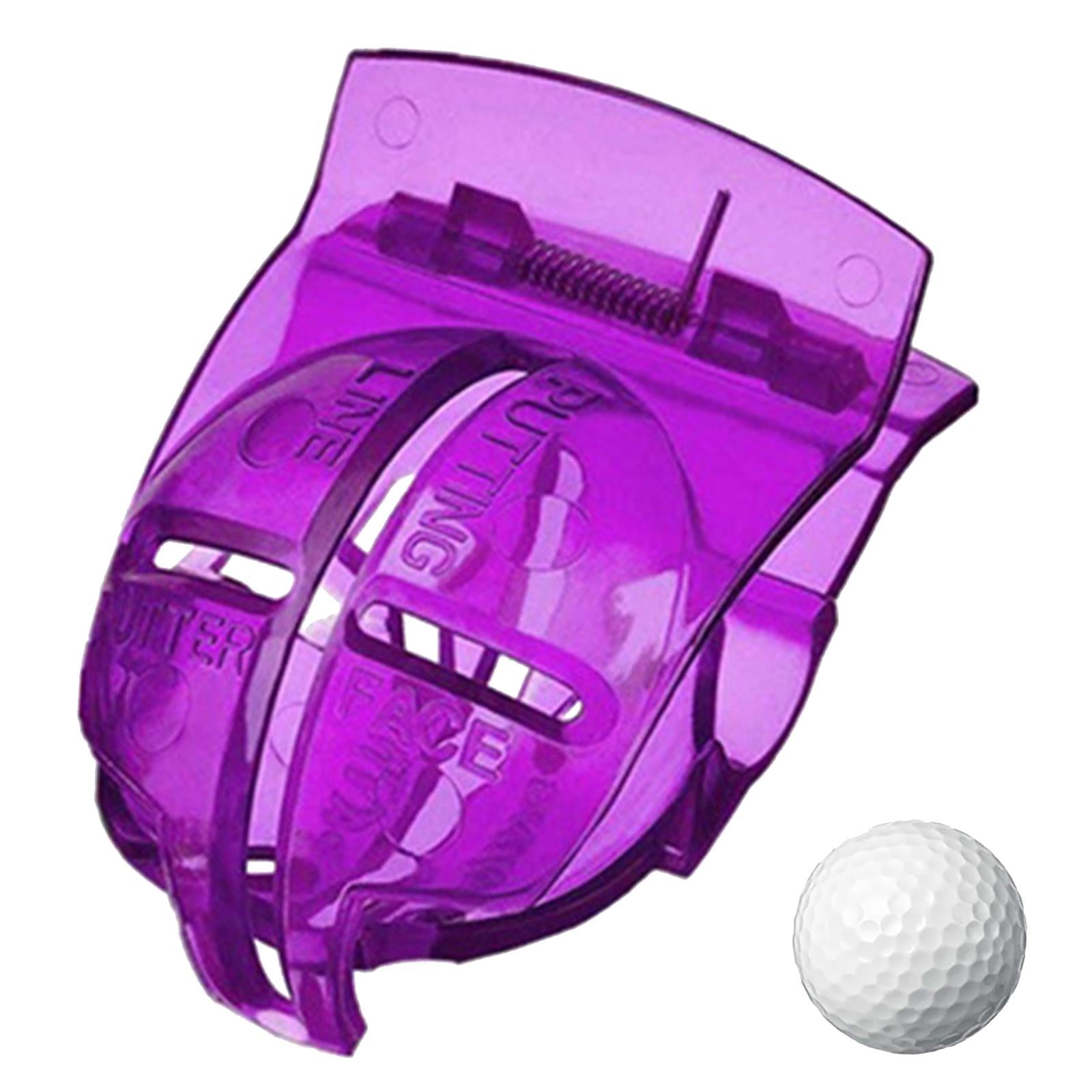 2xGolf Ball Line Liner Marker Stencil Alignment Tool Marking Sports Purple