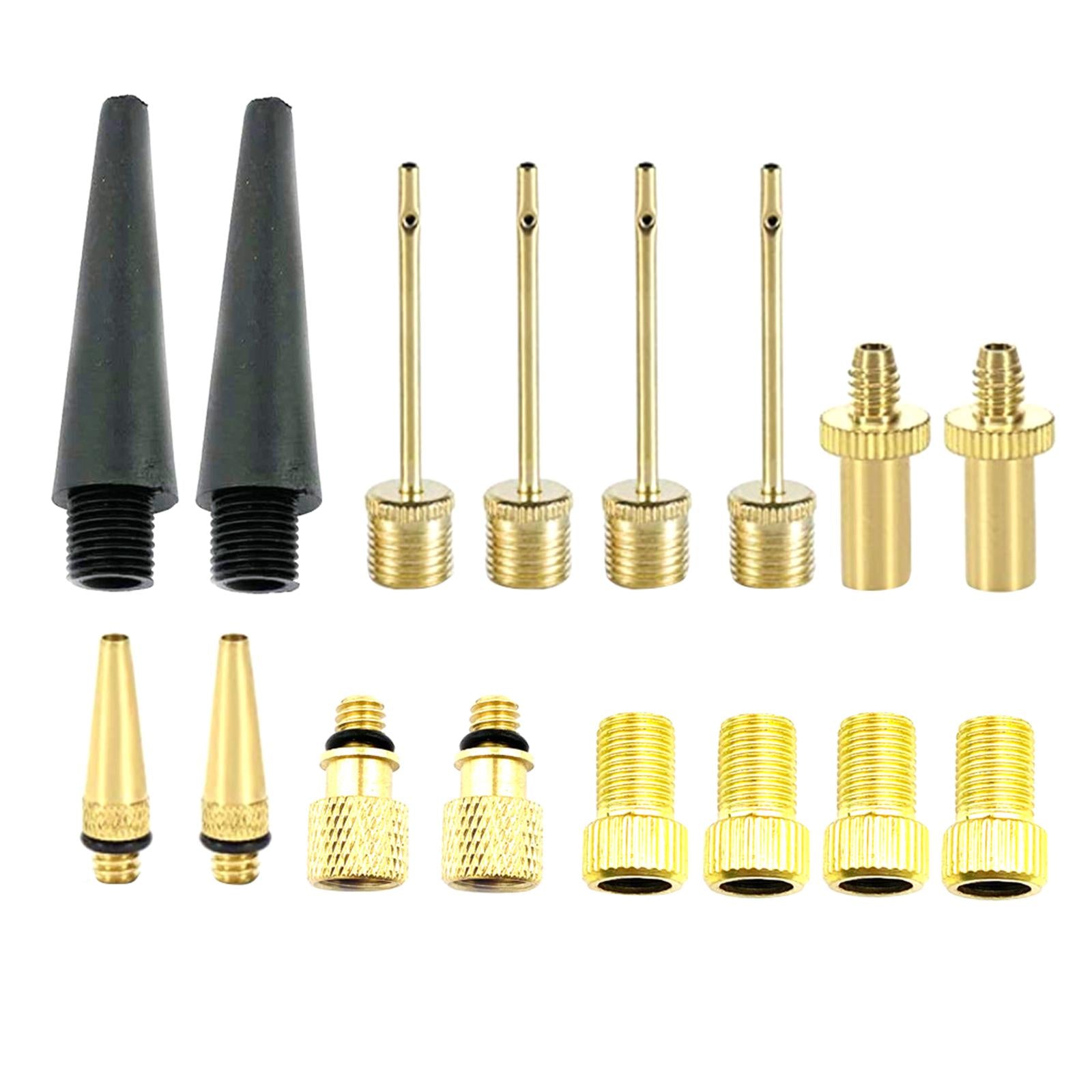 3xPresta Schrader Valve Adaptor Bike Pump Adapters Nozzle Air Compressor Set 2