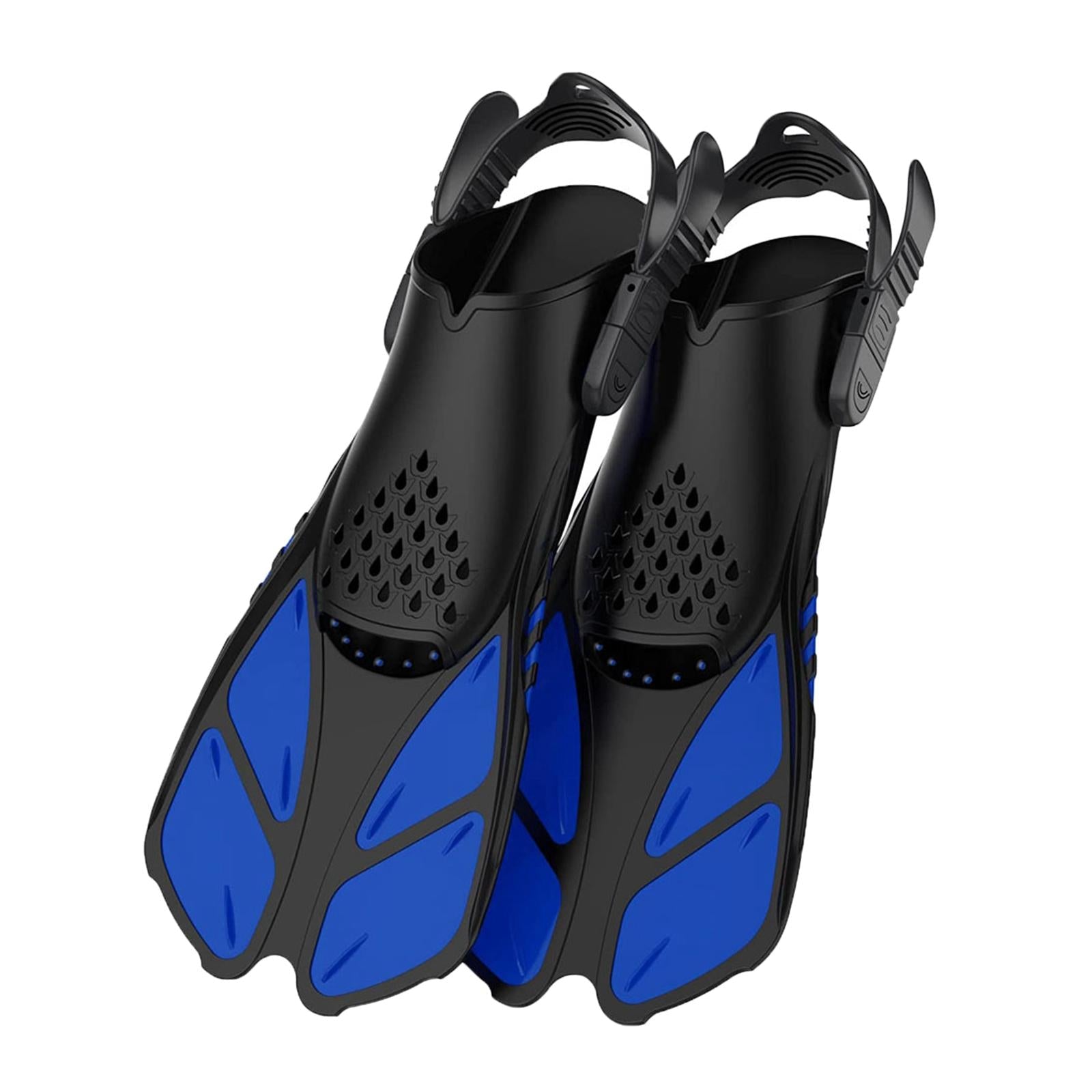 2Pcs Professional Swimming Flippers Swim for Snorkeling Adults M Size Blue