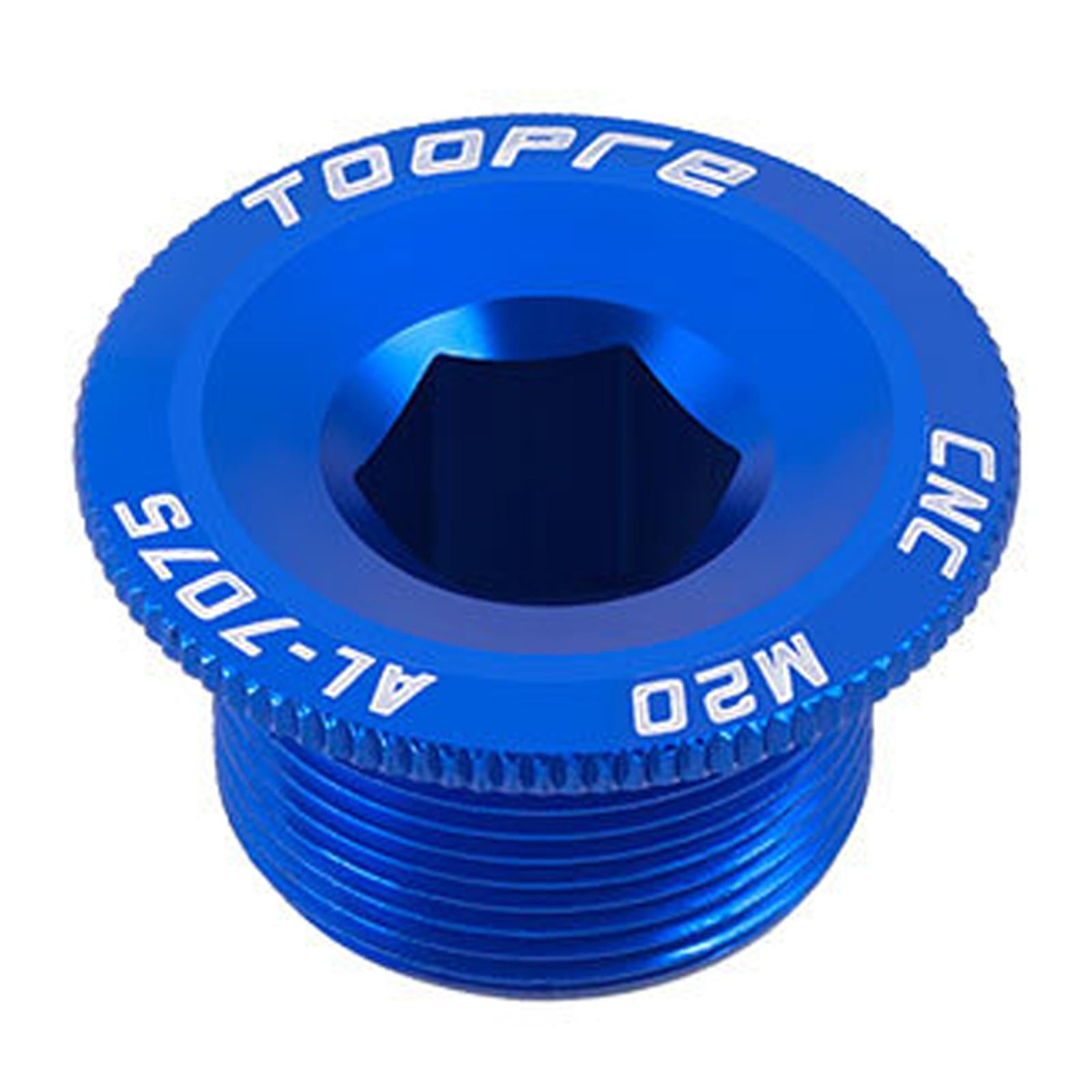 3xBicycle Crank Cover Crankset Bolt M20 Aluminum Alloy Road Bike Blue