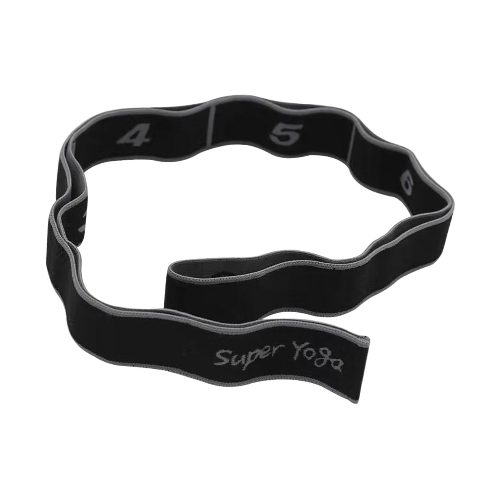 3xYoga Stretching Strap with Loops Sports Elastic Band Foot Train Gray
