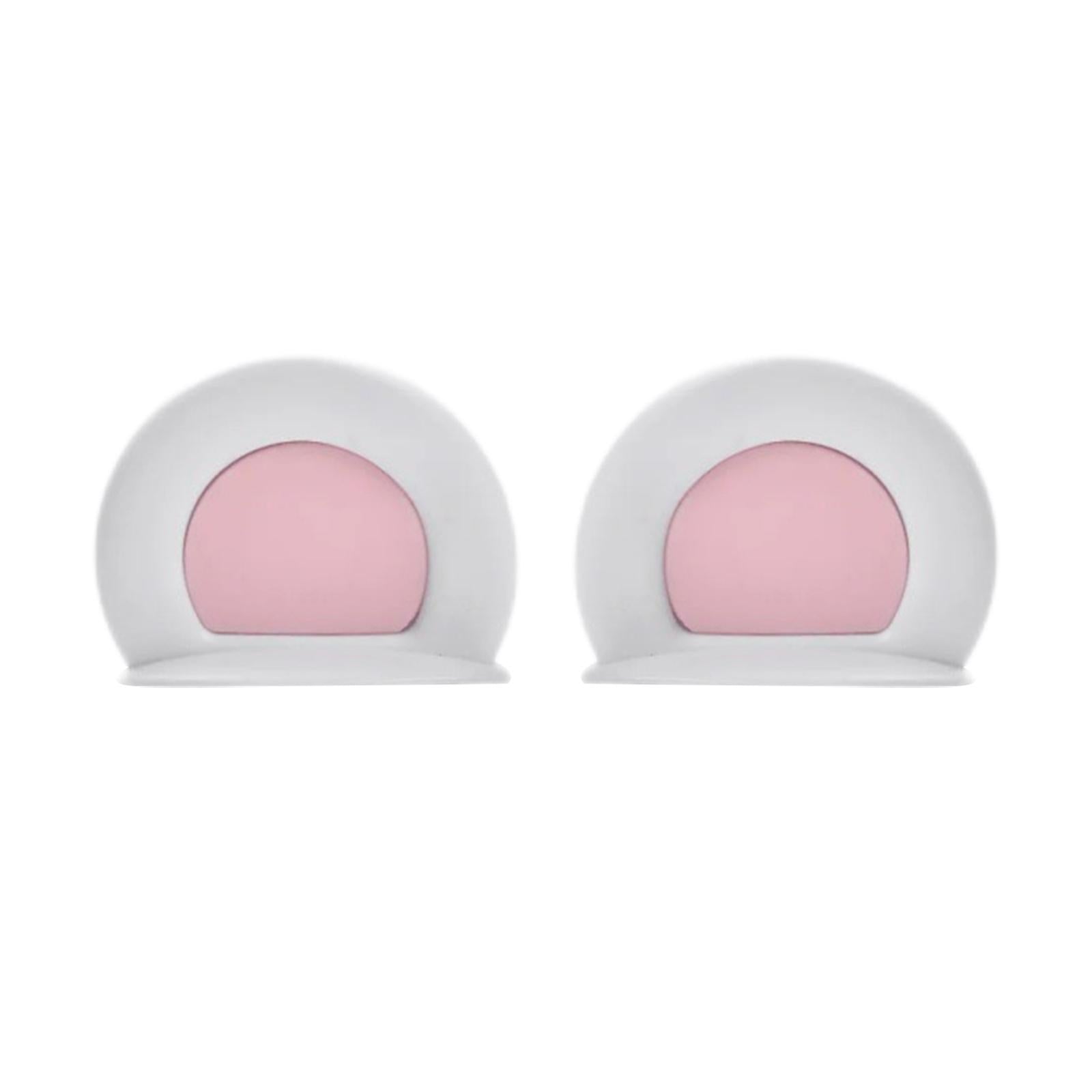 4xMotorcycle Helmet Ears Motorcycle Helmet Decor cool Adult Kids White