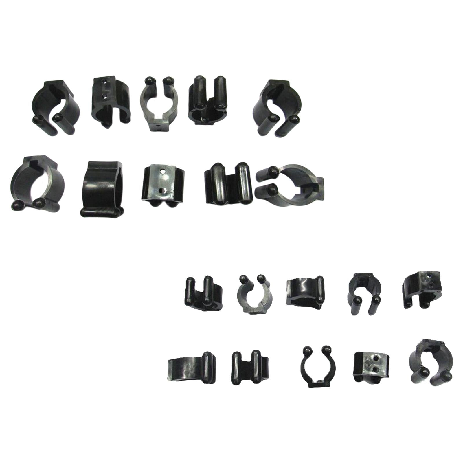 10x Plastic Billiard Cue Clips Fishing Rod Clips Billiard Accessories Large