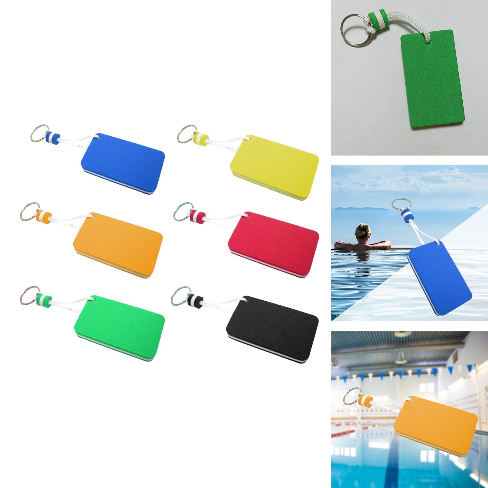 2xFloating Keychain Pendant Buoyant Key Chain for Outdoor Water Sports Sailing Blue